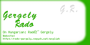 gergely rado business card